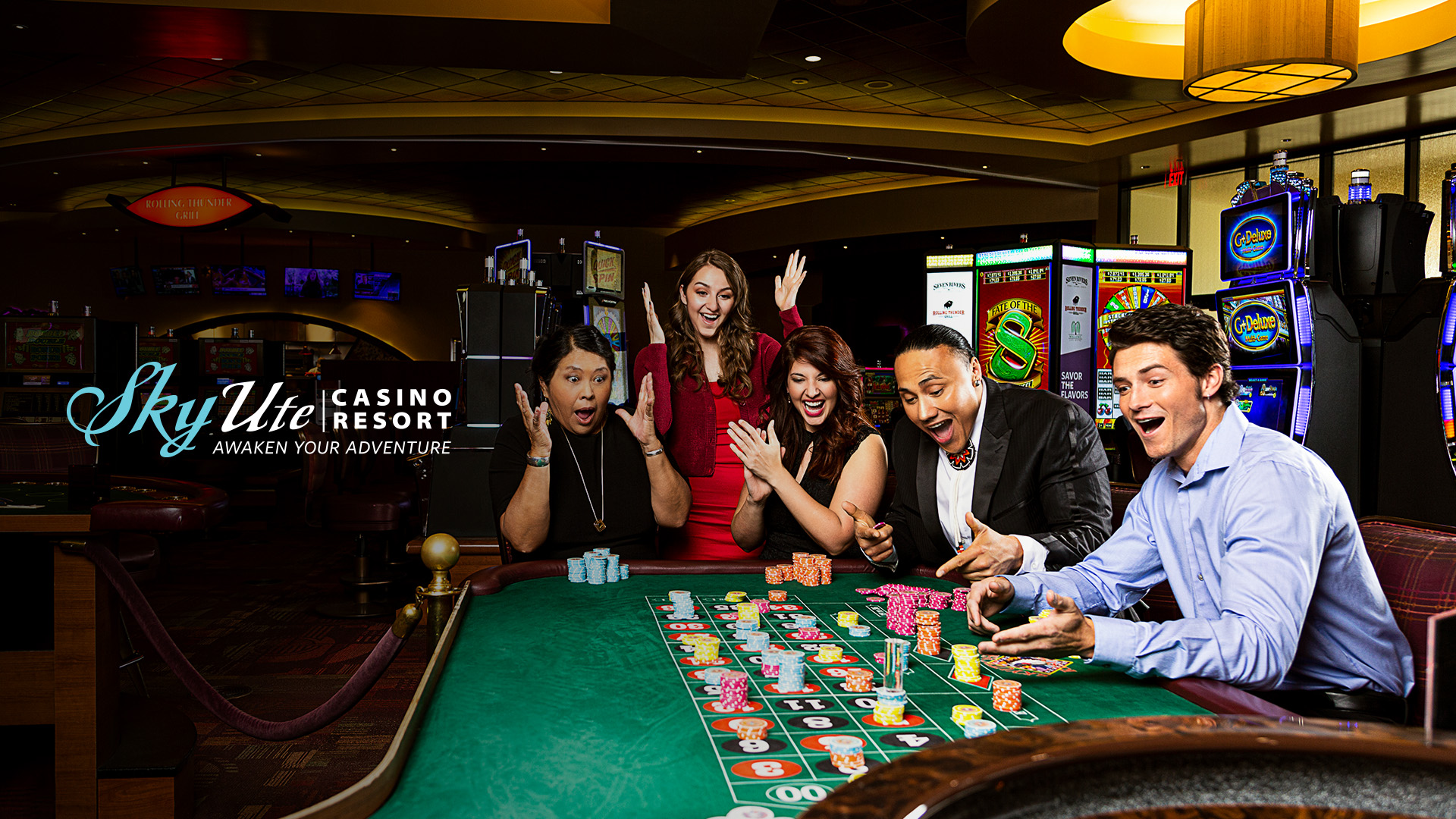 people playing roulette at sky ute casino